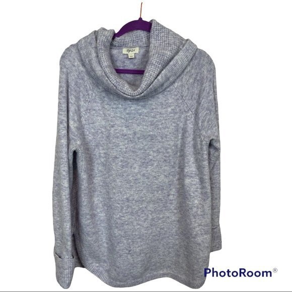 🥑5/$25 Style & Co cowl neck soft fuzzy round hem sweater L - Picture 1 of 6
